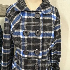 Chic Plaid Double-Breasted Coat